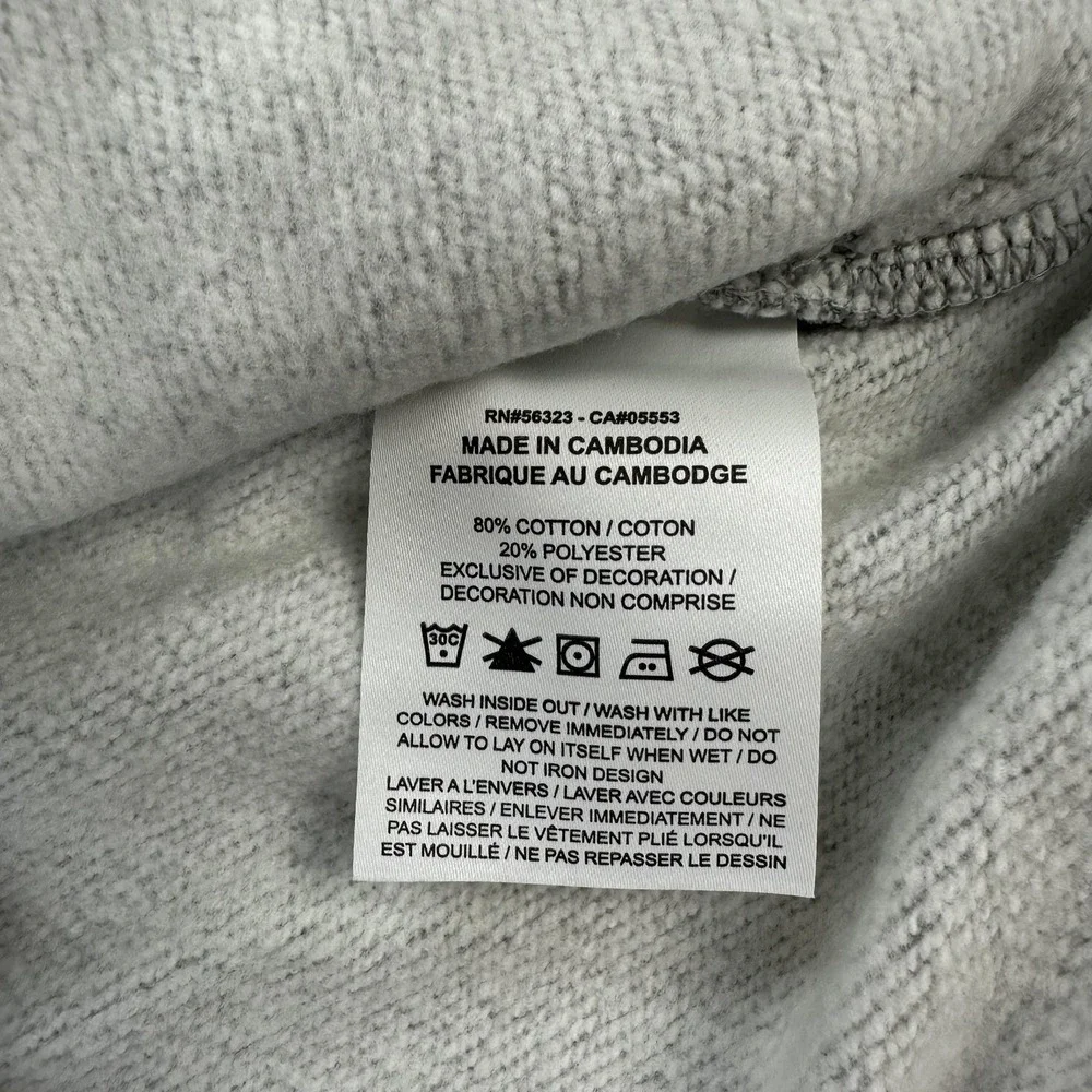 Nike Sweatshirt Womens XS Gray Oversized Funnel Neck Pullover Swoosh FB8664-063